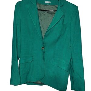 Emerald Green Tailored Blazer with Notched Lapels